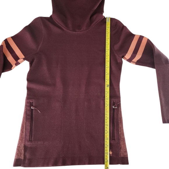 SMARTWOOL Women's Intraknit™ Merino Tech Pullover Hoodie burgundy orange XS - Picture 14 of 16